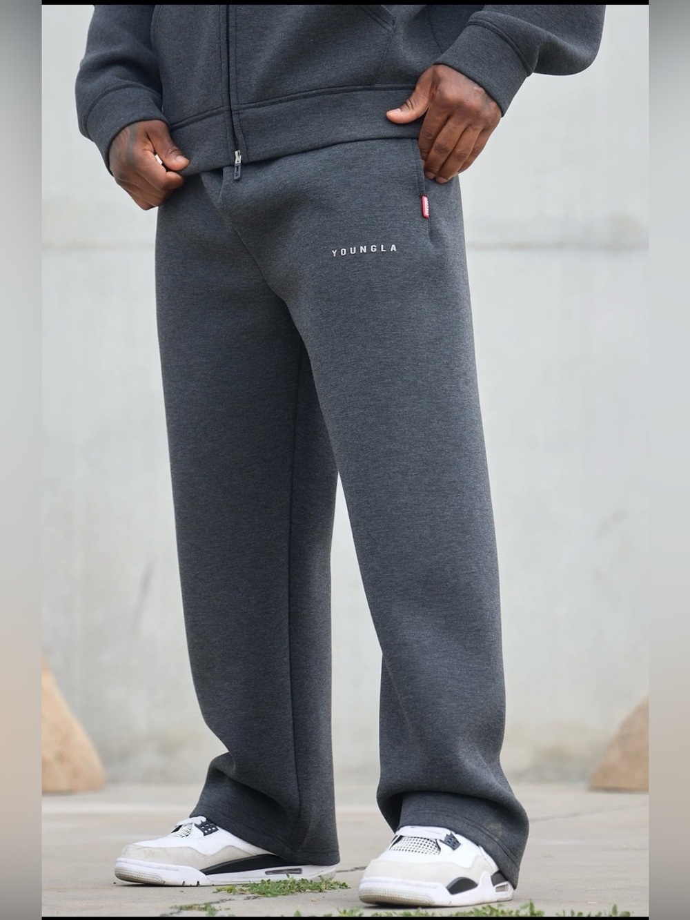 YoungLA Scuba Sweatpants Joggers Gray Size Small NWT